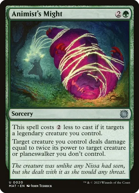 Animist's Might, Magic card MAT 20 — March of the Machine: The Aftermath set