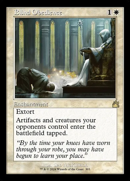 Blind Obedience, Magic card RVR 303 — Ravnica Remastered set