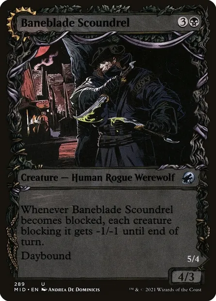 Baneblade Scoundrel // Baneclaw Marauder, Magic card MID 289 — Innistrad: Midnight Hunt set