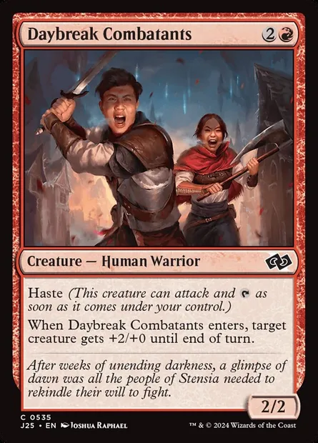 Daybreak Combatants, Magic card J25 535 — Foundations Jumpstart set