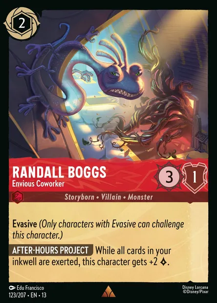Randall Boggs - Envious Coworker, Disney Lorcana card CH13-123 — Attack of the Vine! set