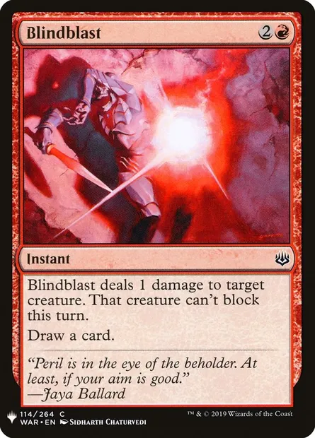 Blindblast, Magic card PLST WAR-114 — The List set