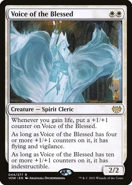 Voice of the Blessed, Magic card PVOW 44p — Innistrad: Crimson Vow Promos set