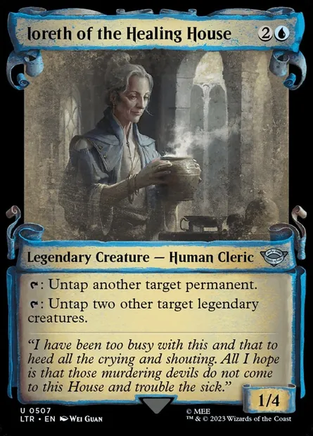 Ioreth de la Maison de guérison, carte Magic LTR 507 — extension Le Seigneur des Anneaux : chroniques de la Terre du Milieu