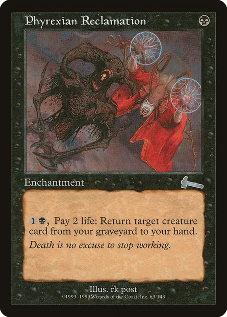 Défrichement phyrexian, carte Magic ULG 63 — extension Héritage d'Urza