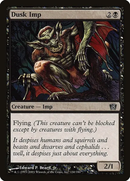 Dusk Imp, Magic card 8ED 130★ — Eighth Edition set