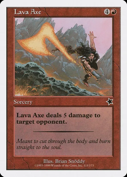 Lava Axe, Magic card S99 111 — Starter 1999 set