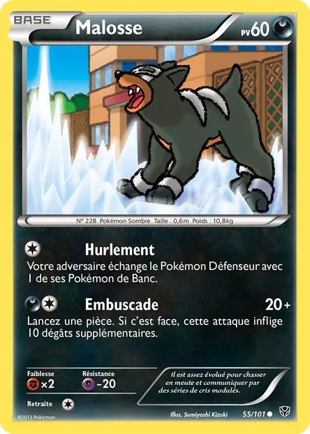 Malosse, carte Pokémon PLB 55 — extension Explosion Plasma
