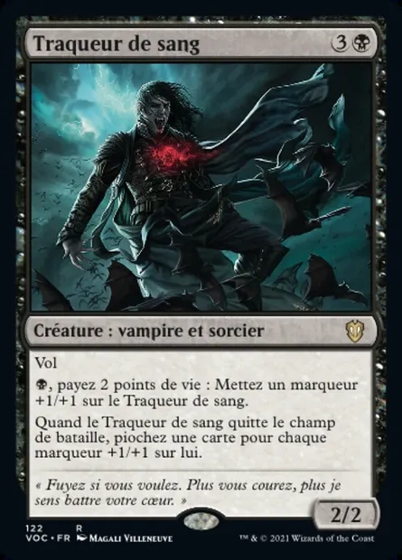 Traqueur de sang, carte Magic VOC 122 — extension Crimson Vow Commander