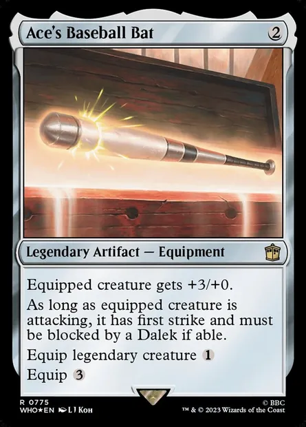 Ace's Baseball Bat, Magic card WHO 775 — Doctor Who set
