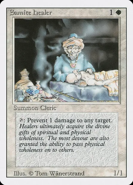 Guérisseur sanctif, carte Magic 3ED 38 — extension Revised Edition