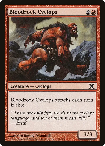 Bloodrock Cyclops, Magic card 10E 192 — Tenth Edition set