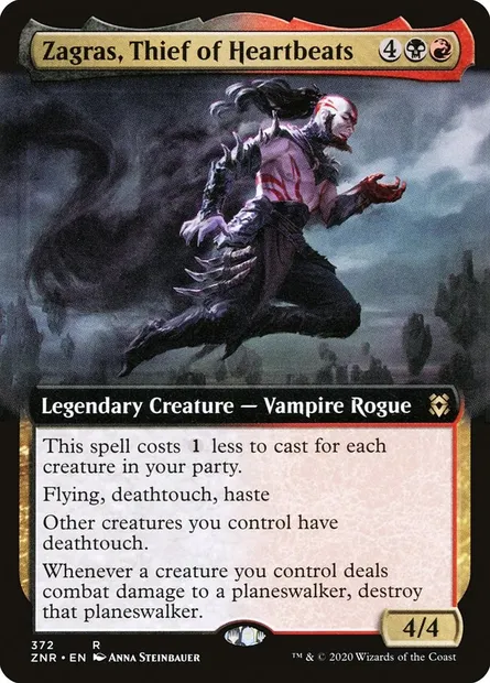 Zagras, Thief of Heartbeats, Magic card ZNR 372 — Zendikar Rising set