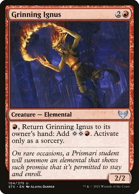 Grinning Ignus, Magic card STX 104 — Strixhaven: School of Mages set