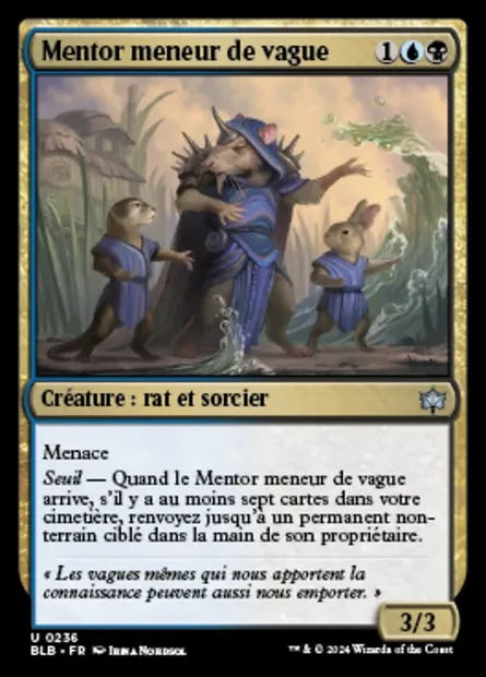 Mentor meneur de vague, carte Magic BLB 236 — extension Bloomburrow