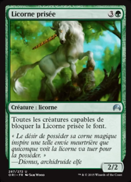 Licorne prisée, carte Magic ORI 287 — extension Magic Origines
