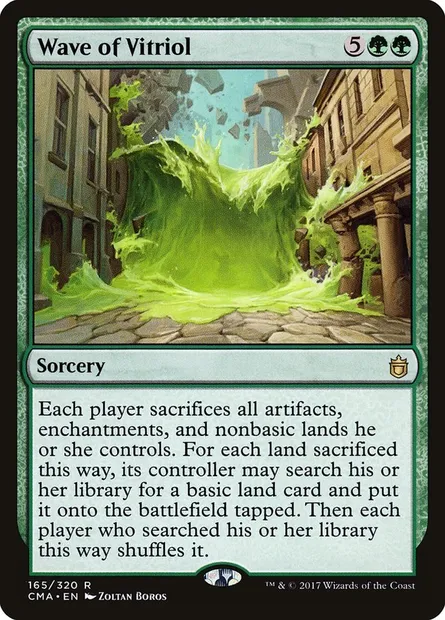 Vague de vitriol, carte Magic CMA 165 — extension Commander Anthology