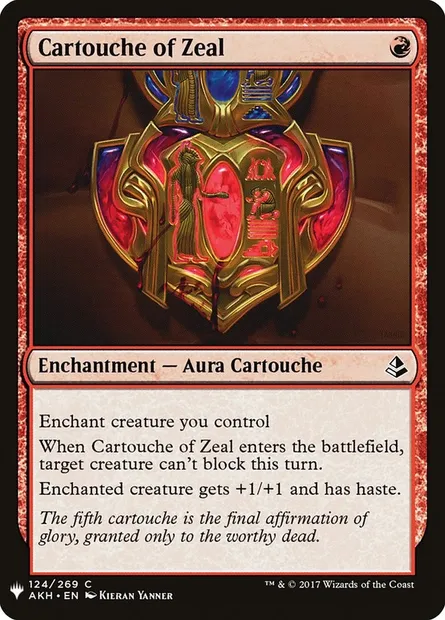Cartouche de zèle, carte Magic PLST AKH-124 — extension The List