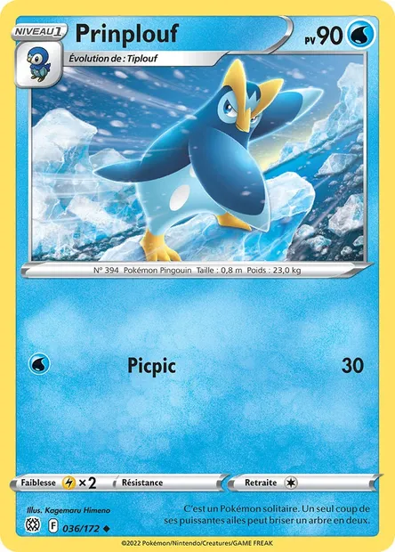 Prinplouf, carte Pokémon BRS 036 — extension Stars Étincelantes