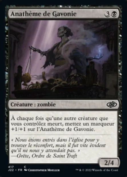 Anathème de Gavonie, carte Magic J22 417 — extension Jumpstart 2022