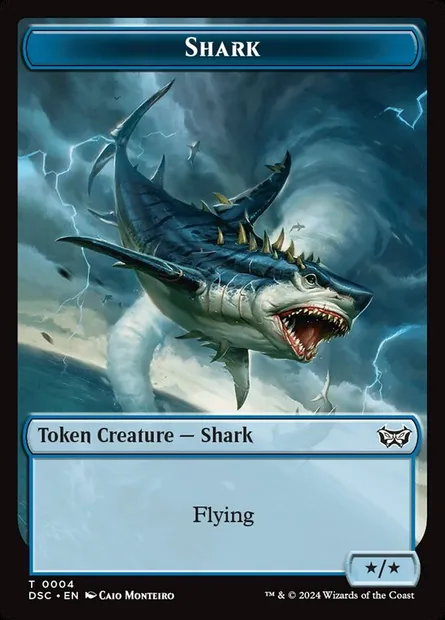 Shark, Magic card TDSC 4 — Duskmourn Commander Tokens set