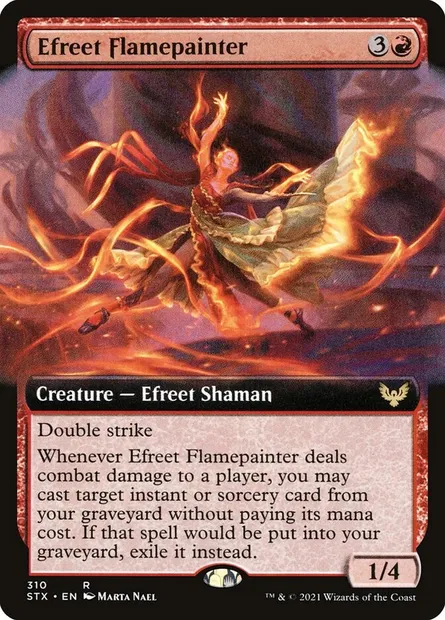 Efreet Flamepainter, Magic card STX 310 — Strixhaven: School of Mages set