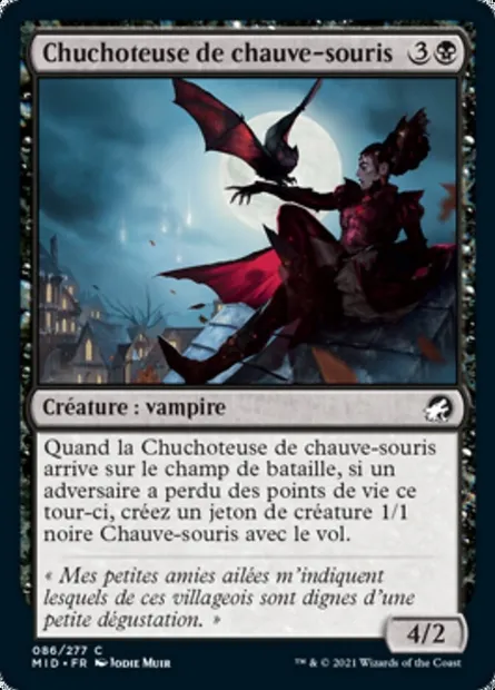 Chuchoteuse de chauve-souris, carte Magic MID 86 — extension Innistrad : chasse de minuit