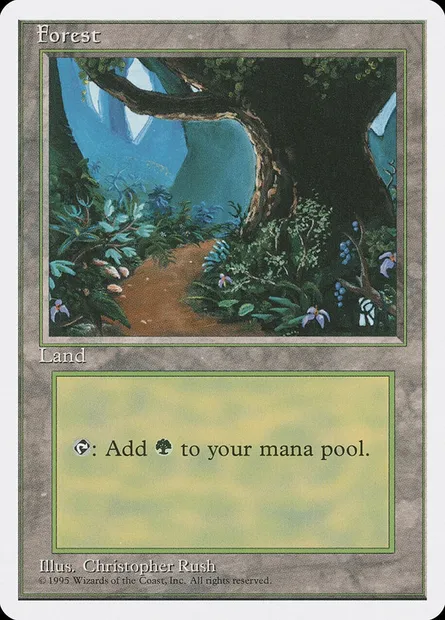 Forêt, carte Magic 4ED 377 — extension Quatrième Edition