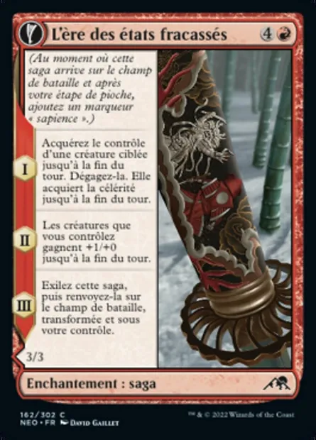 L'ère des états fracassés // Conquérant sans nom, carte Magic NEO 162 — extension Kamigawa: La Dynastie Néon