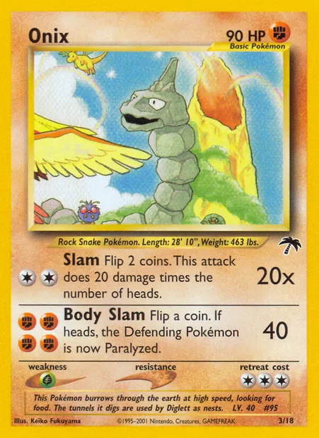 Onix, carte Pokémon SI 3 — extension Southern Islands