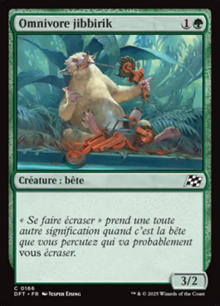 Omnivore jibbirik, carte Magic DFT 166 — extension Aetherdrift