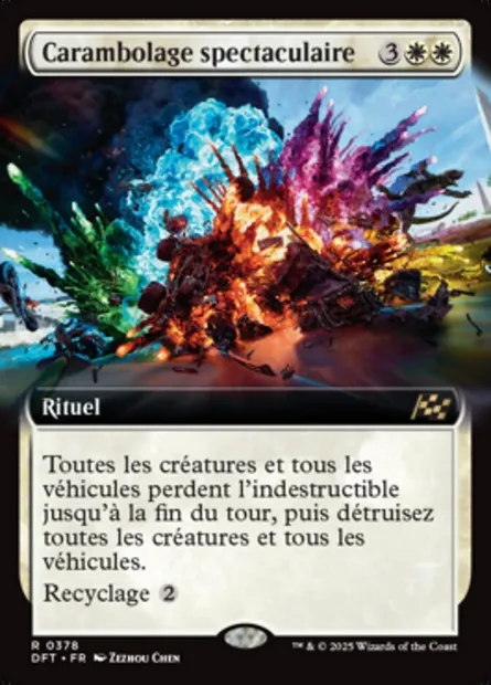 Carambolage spectaculaire, carte Magic DFT 378 — extension Aetherdrift