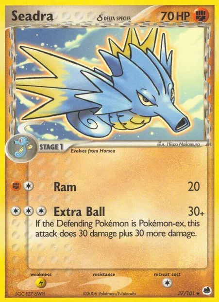 Seadra δ, Pokémon card DF 37 — Dragon Frontiers set