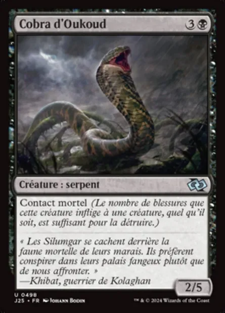 Cobra d'Oukoud, carte Magic J25 498 — extension Foundations Jumpstart