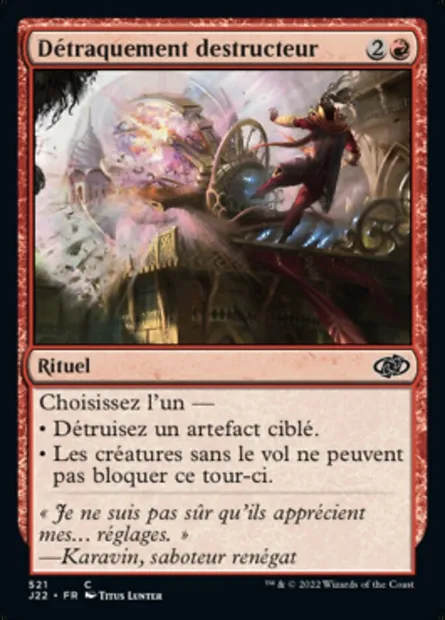 Détraquement destructeur, carte Magic J22 521 — extension Jumpstart 2022