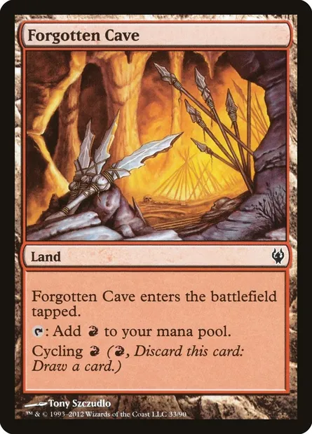 Forgotten Cave, Magic card DDJ 33 — Duel Decks: Izzet vs. Golgari set