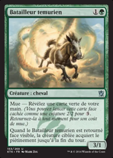 Batailleur temurien, carte Magic KTK 153 — extension Les Khans de Tarkir