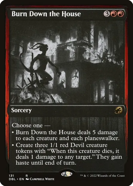 Burn Down the House, Magic card DBL 131 — Innistrad: Double Feature set