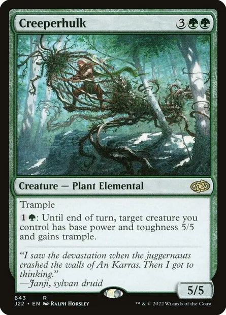 Creeperhulk, Magic card J22 643 — Jumpstart 2022 set