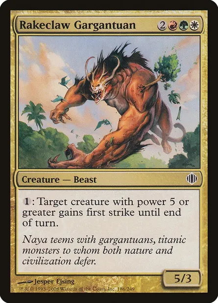 Rakeclaw Gargantuan, Magic card ALA 186 — Shards of Alara set