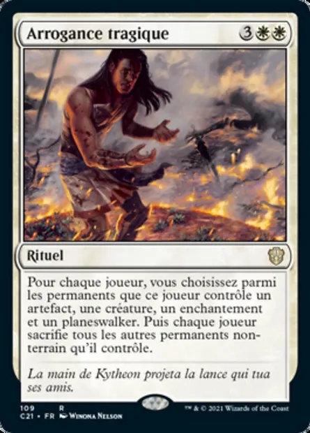 Arrogance tragique, carte Magic C21 109 — extension Commander 2021