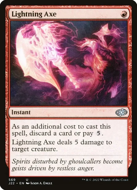 Lightning Axe, Magic card J22 569 — Jumpstart 2022 set