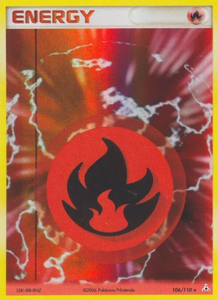 Fire Energy, Pokémon card HP 106 — Holon Phantoms set