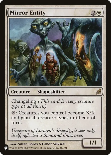 Mirror Entity, Magic card PLST LRW-31 — The List set