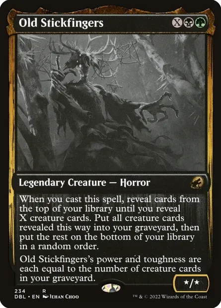 Old Stickfingers, Magic card DBL 234 — Innistrad: Double Feature set
