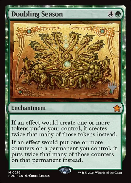 Doubling Season, Magic card PFDN 216p — Foundations Promos set