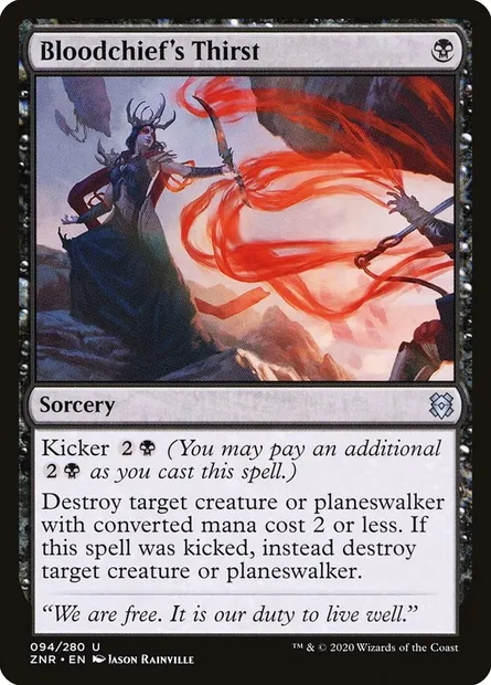 Bloodchief's Thirst, Magic card ZNR 94 — Zendikar Rising set