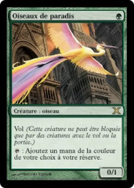 Oiseaux de paradis, carte Magic 10E 252 — extension Dixième édition