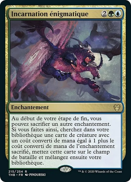 Incarnation énigmatique, carte Magic THB 215 — extension Theros Beyond Death
