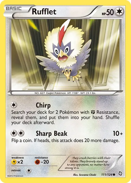 Rufflet, Pokémon card DRX 111 — Dragons Exalted set